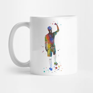 Male Soccer Player Mug